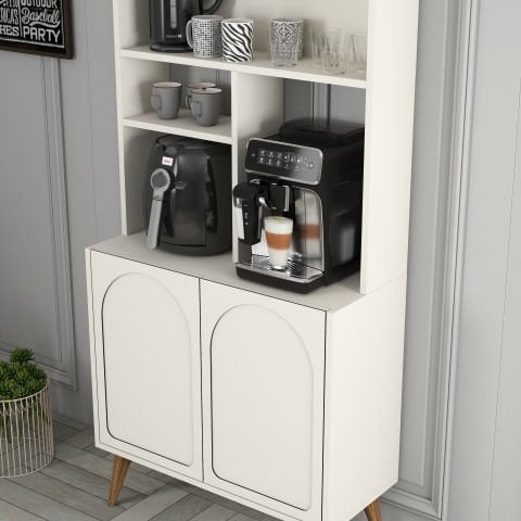 Variant Lyon Kahve Köşesi 80cm - Krem / Ceviz