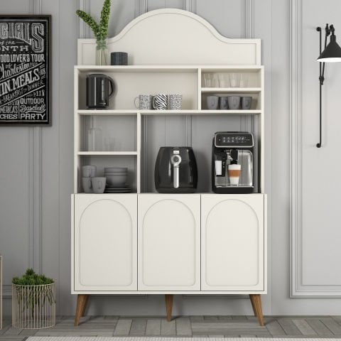 Variant Lyon Kahve Köşesi 120cm - Krem / Ceviz