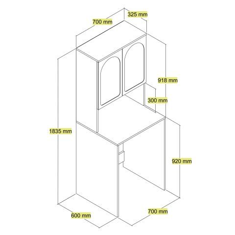Variant Lyon Çamaşır Makinesi Dolabı V102 - Beyaz