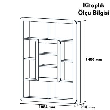 Variant Orkide Kitaplık Ceviz - Sarı