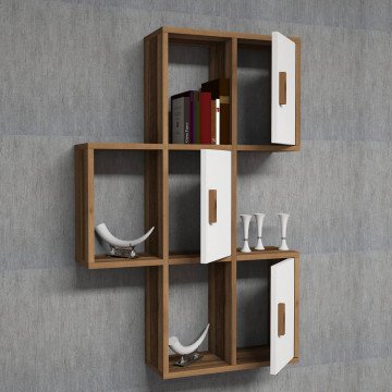 Variant Flora Kitaplık Ceviz - Beyaz