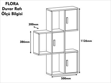 Variant Flora Kitaplık Ceviz - Sarı