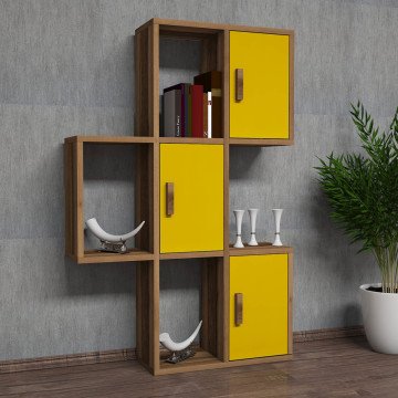 Variant Flora Kitaplık Ceviz - Sarı