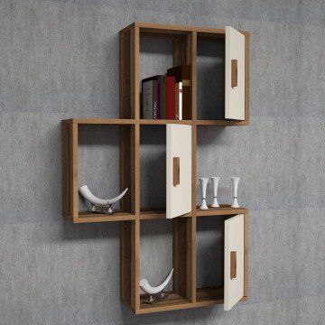 Variant Flora Kitaplık Ceviz - Ekru
