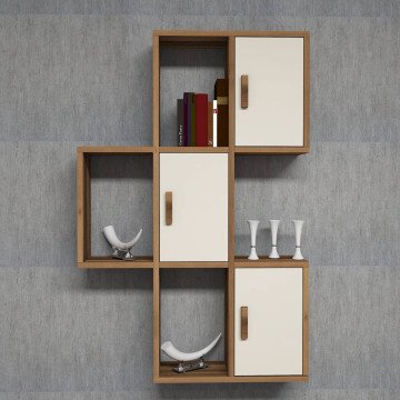 Variant Flora Kitaplık Ceviz - Ekru