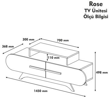 Variant Rose Tv Ünitesi Ceviz - Sarı
