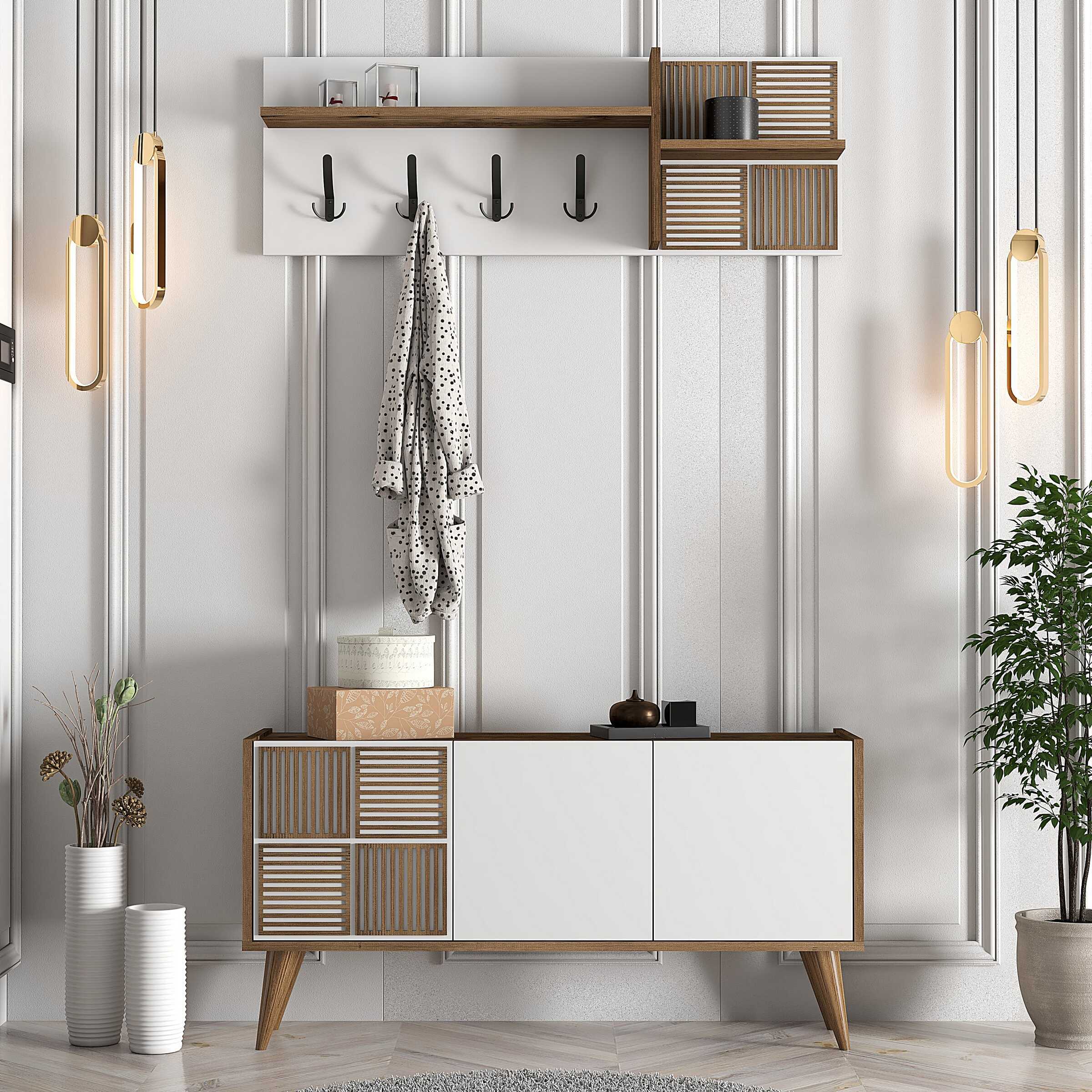 Variant Siena Portmanto - Ceviz / Beyaz