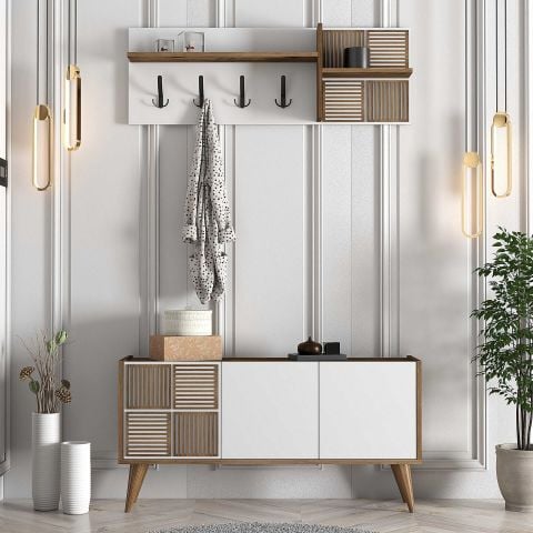 Variant Siena Portmanto - Ceviz / Beyaz