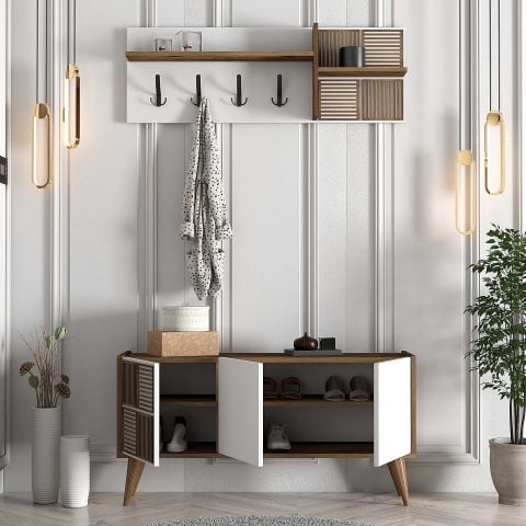 Variant Siena Portmanto - Ceviz / Beyaz