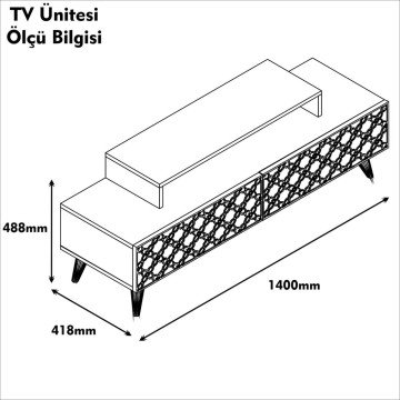 Variant City Tv Ünitesi Ceviz-Sarı