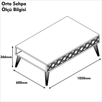 Variant City Orta Sehpa Ceviz-Ekru