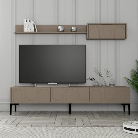 Variant Lyon Duvar Raflı Tv Ünitesi - Atlas / Siyah