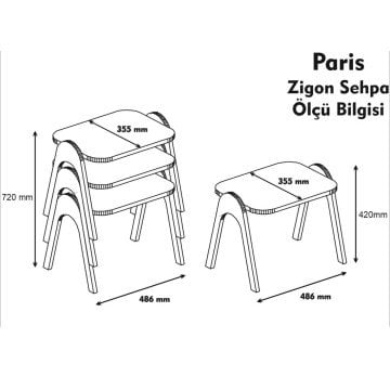 Variant Paris Tepsi Zigon Sehpa Ceviz - Ceviz