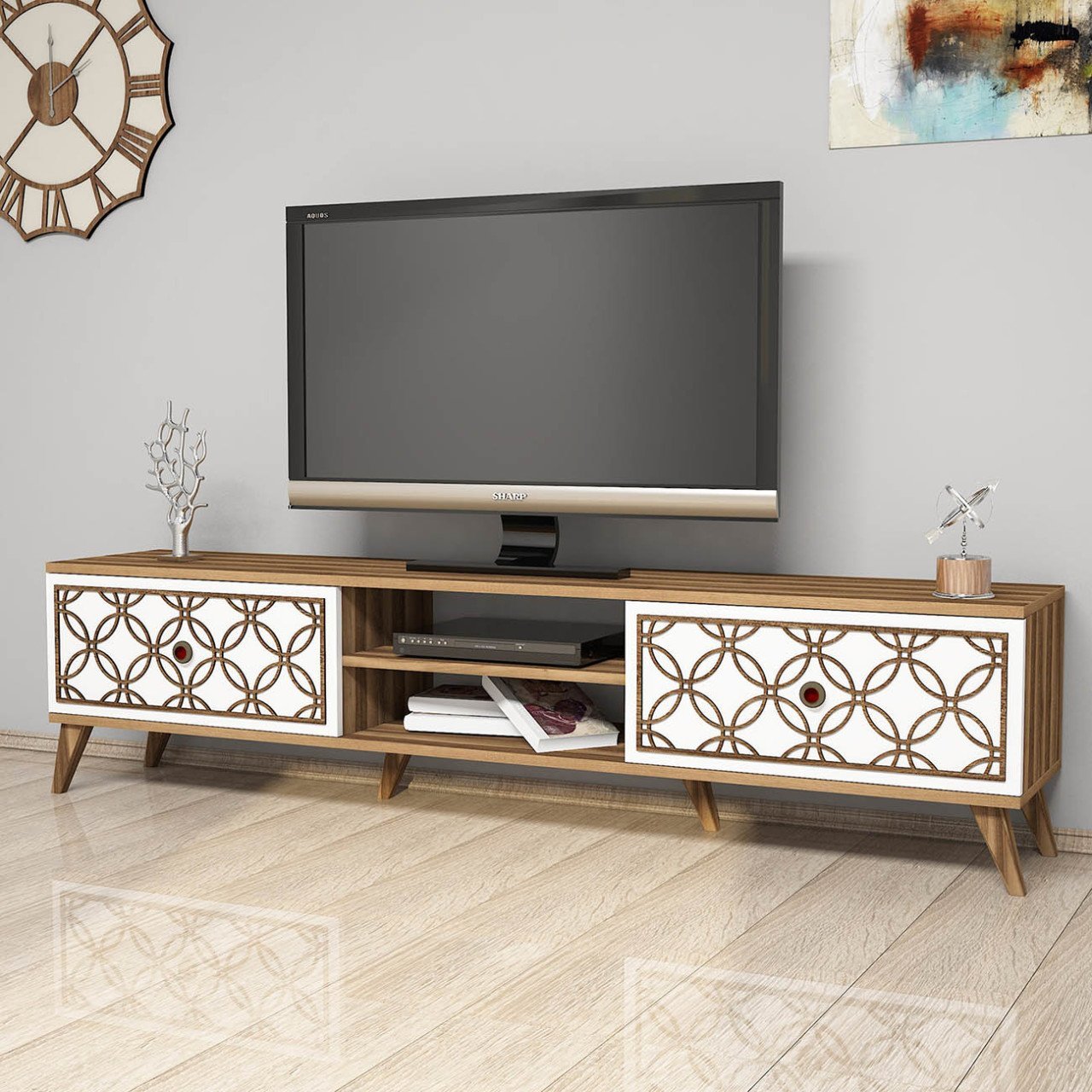 Class Tv Ünitesi - Ceviz / Beyaz
