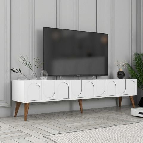 Variant Lyon 3 Lü Salon Takımı - Beyaz / Ceviz