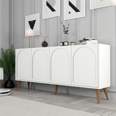 Variant Lyon 3 Lü Salon Takımı - Beyaz / Ceviz