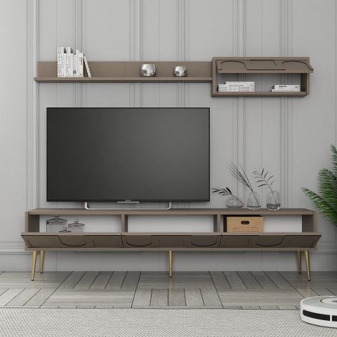 Variant Lyon Tv Ünitesi Ve Orta Sehpa Takımı - Atlas / Altın