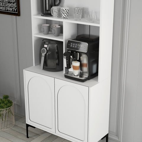 Variant Lyon Kahve Köşesi 80cm - Beyaz / Siyah