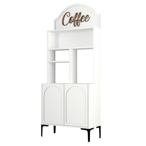 Variant Lyon Kahve Köşesi 80cm - Beyaz / Siyah