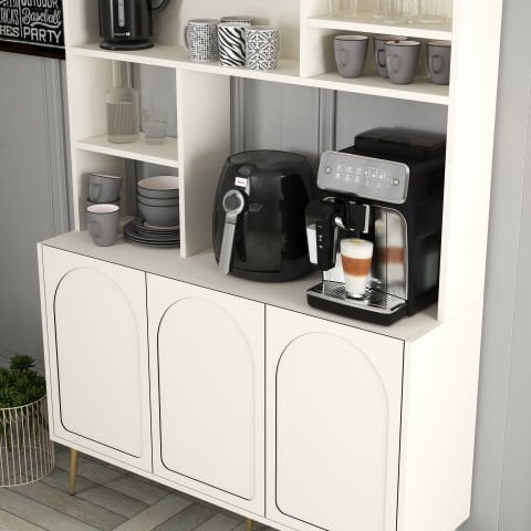 Variant Lyon Kahve Köşesi 120cm - Krem / Altın