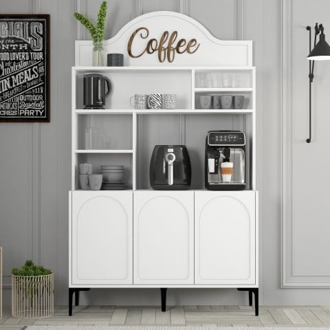 Variant Lyon Kahve Köşesi 120cm - Beyaz / Siyah