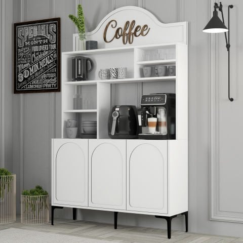 Variant Lyon Kahve Köşesi 120cm - Beyaz / Siyah