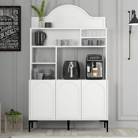 Variant Lyon Kahve Köşesi 120cm - Beyaz / Siyah