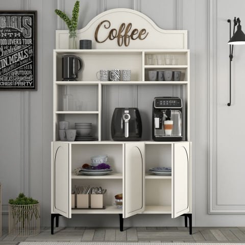 Variant Lyon Kahve Köşesi 120cm - Krem / Siyah