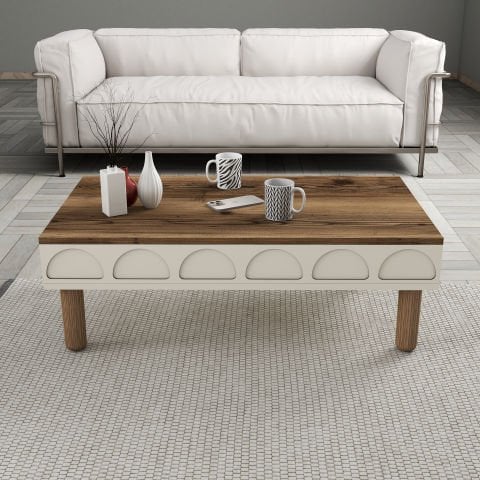 Variant Bohem 3 Lü Salon Takımı - Krem