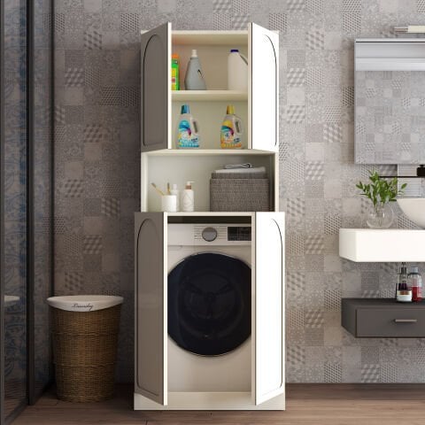 Variant Lyon Çamaşır Makinesi Dolabı V101 - Krem