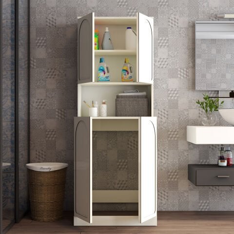 Variant Lyon Çamaşır Makinesi Dolabı V101 - Krem