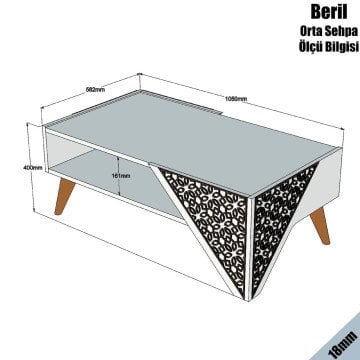 Beril Orta Sehpa - Krem