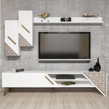 Beril Tv Ünitesi Ve Orta Sehpa Takımı - Beyaz