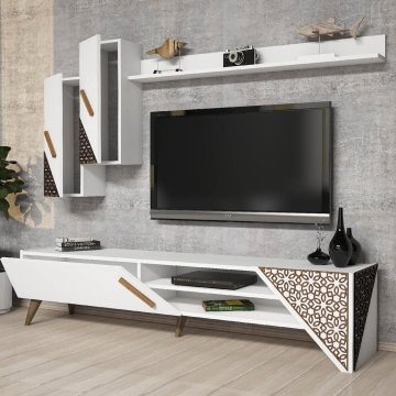 Beril Tv Ünitesi Ve Orta Sehpa Takımı - Beyaz