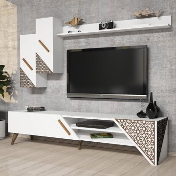 Beril Tv Ünitesi Ve Orta Sehpa Takımı - Beyaz