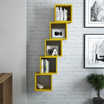 Box Duvar Rafı - Sarı