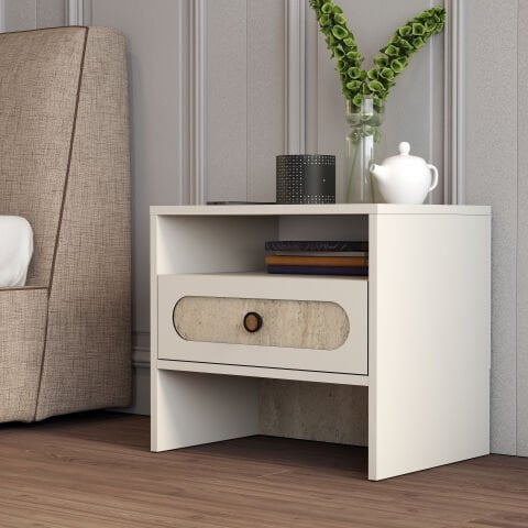 Münih Komodin - Krem / Traverten