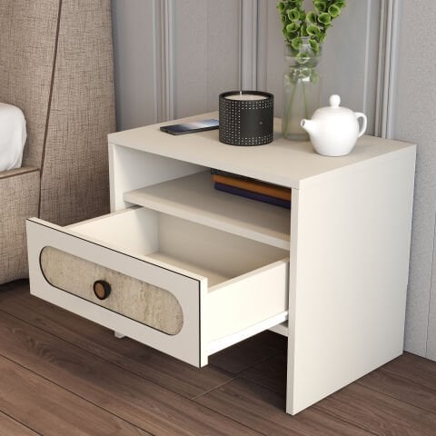 Münih Komodin - Krem / Traverten