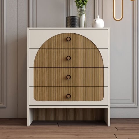 Münih 4 Çekmece Şifonyer - Krem  Yunus