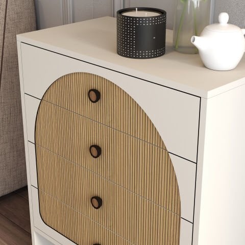 Münih 4 Çekmece Şifonyer - Krem  Yunus