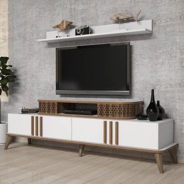 Eylül Tv Ünitesi Ve Orta Sehpa Takımı - Beyaz