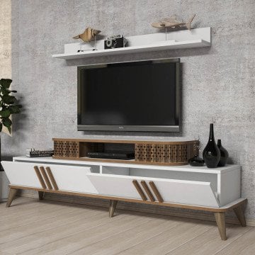 Eylül Tv Ünitesi Ve Orta Sehpa Takımı - Beyaz