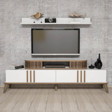 Eylül Tv Ünitesi Ve Orta Sehpa Takımı - Beyaz