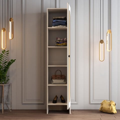 Münih 1 Kapılı (4) Gardırop - Krem / Yunus