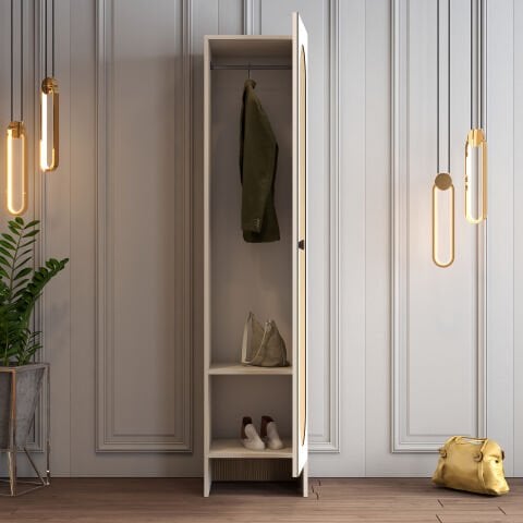 Münih 1 Kapılı (4) Gardırop - Krem / Yunus