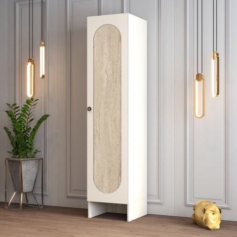 Münih 1 Kapılı (4) Gardırop - Krem / Traverten