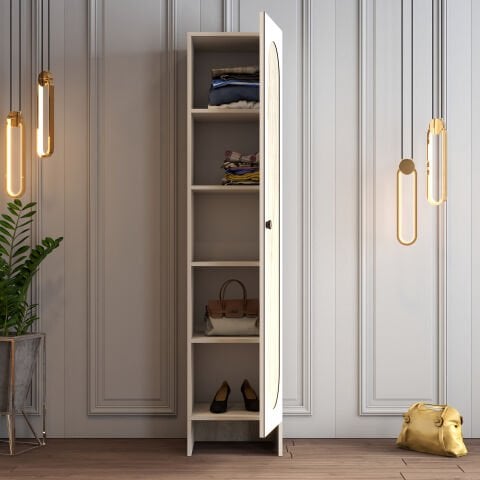 Münih 1 Kapılı (4) Gardırop - Krem / Traverten