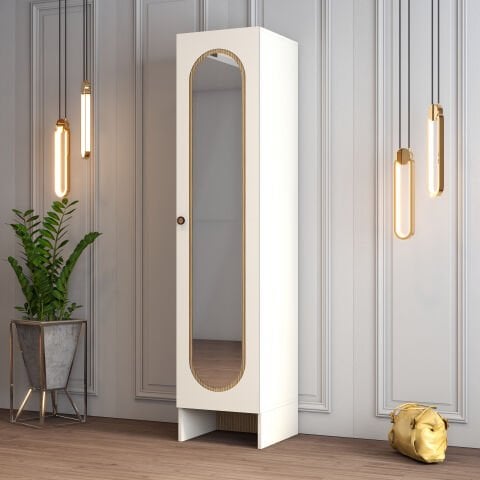 Münih 1 Kapılı (3) - Gardırop - Krem / Yunus