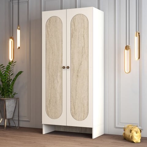 Münih 2 Kapılı (2) - Gardırop - Krem / Traverten