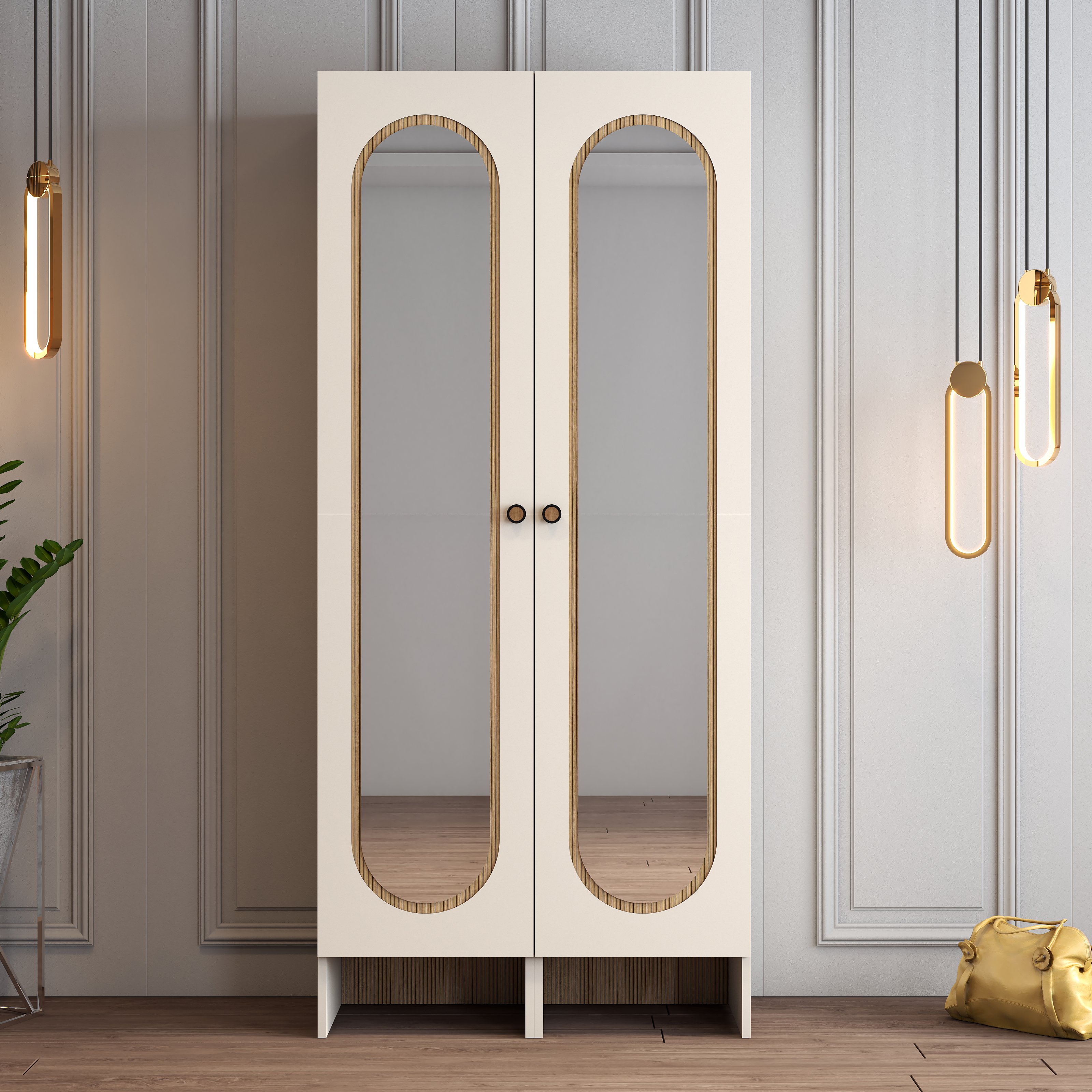 Münih 2 Kapılı (33) - Gardırop - Krem / Yunus